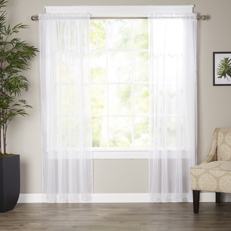 Wayfair Basics™ Wayfair Basics Solid Sheer Curtain Panels & Reviews